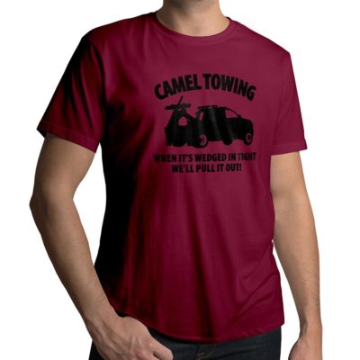 Camel Towing Pull Wedgie Dirty Adult Joke Humorous Funny Men Graphic Tee T-Shirt