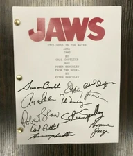Jaws Movie Script Signed Autographed Reprint Full Screenplay Full Script