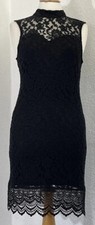 rebellion size S dress black lace lined party