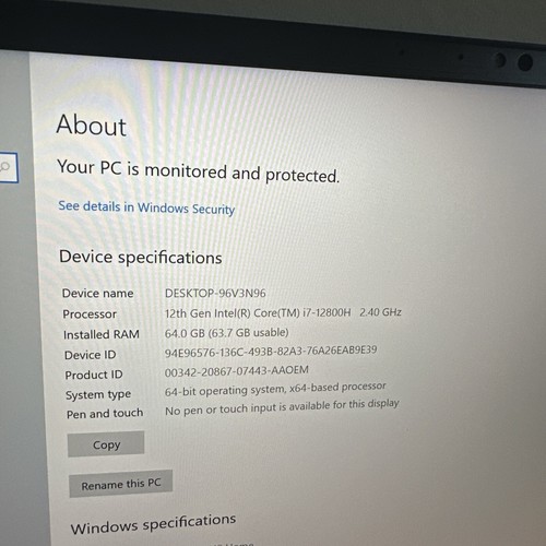 Razer Blade 15 15.6" 240Hz QHD Gaming Laptop i7 64GB RAM 1.5TB RTX3070Ti - Picture 17 of 18