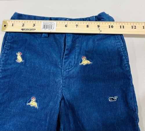 Vineyard Vines Corduroy Pants Blue Classic Fit Boys 5 Embroidered Logo - Picture 4 of 9