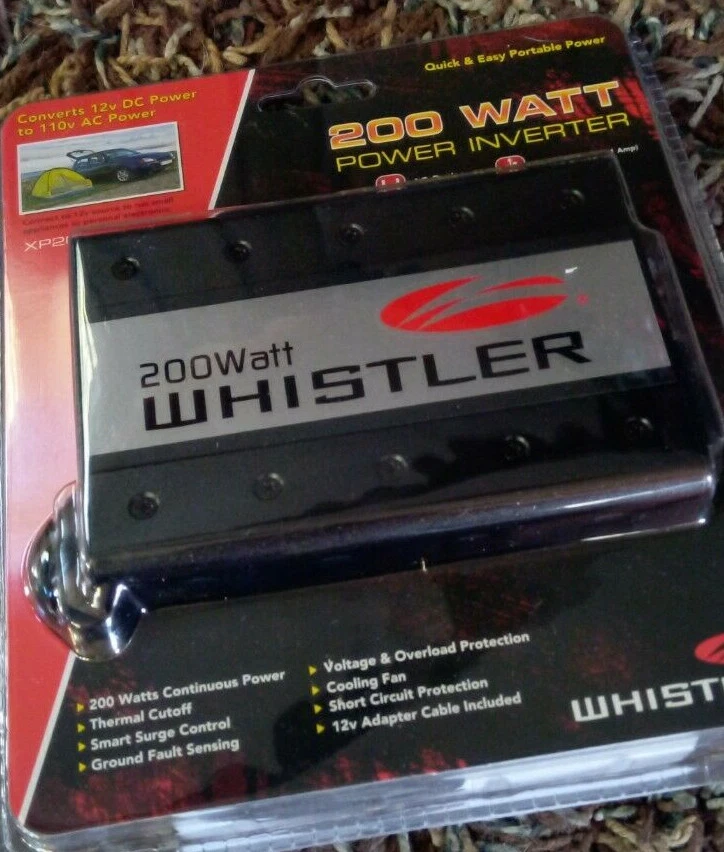 Whistler inverter XP200I 200 Watt Continuous Power inverter USBport emergency pw - Image 2 of 4