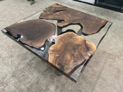Clear Epoxy Resin Coffee Table Top, Center Handmade Furniture Table Top, Decor