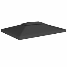 Lechnical  Cover for Gazebo with 2 Layers, 310 g/m², 4 x 3 m, Black,  Cover Y7L0