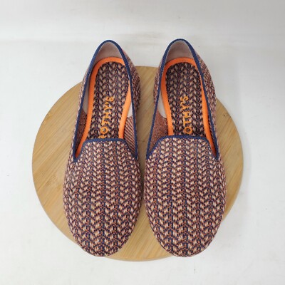 Rothys Merino Wool Loafer Shoes Womens 7.5 Walnut Tweed Retired Slip On Flat