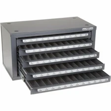 HUOT #13025 WIRE GAUGE DRILL DISPENSER ORGANIZER CABINET HOLDS SIZES #1-60 BITS