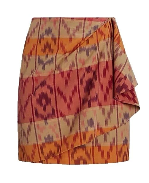 Faldas para mujer geométrico Envoltura de lino