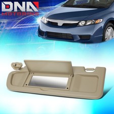 For 2006-2011 Honda Civic Factory Style Tan Driver Left Side Sun Visor Sunshade