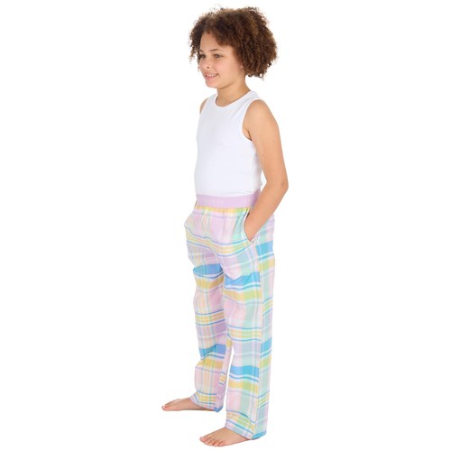 Girls Woven Check Lounge Pants Kids Childrens Pyjama Bottoms Age 9-13 Years - Picture 12 of 18