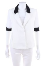COSTUME NEMUTSO Blazer Reverskragen Kurzarm Chiffon I 38 = D 32 off-white