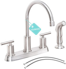Kitchen Faucets, Kitchen Sink Faucet, Brushed Nickel Kitchen Faucet with Sprayer