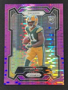 2023 Panini Prizm - Rookies Jayden Reed #334 Purple Pulsar Prizm (RC)