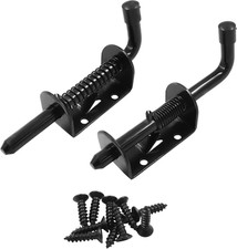 2Pcs 5 Inch Spring Loaded Gate Latch Bolt, Stainless Steel Barrel Bolt Heavy Dut