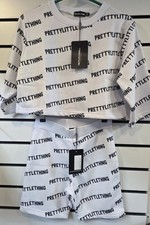 womens cycle oversized crop t-shirt and slim shorts set size 8