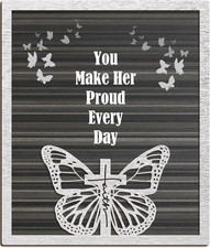 Memorial Plaque Sympathy Gifts for Loss of Loved One, "You Make Her Proud Every