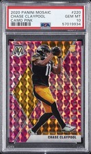 2020 PANINI MOSAIC CAMO PINK #220 CHASE CLAYPOOL PSA 10