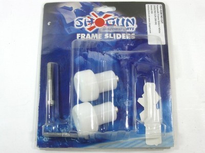 White NO CUT Frame Sliders Shogun 750-4100 For Kawasaki ZX6R ZX9R ZX12R