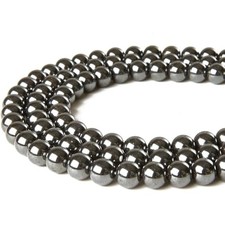 150pcs 6mm Black Hematite Beads Natural Gemstone Beads Round Loose Bea