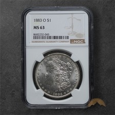 1883-O Silver Morgan Dollar $1 - NGC MS63 - New Orleans