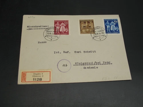 Germany Bohmen and Mahren 1944 registered FDC cover *6116