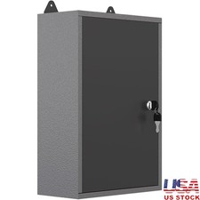 Metal Storage Cabinet W/ Pegboard Anti-Theft Lock  Detachable Shelves New