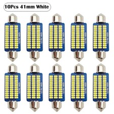 Rstob 10pcs Festoon Led Bulbs 31mm 36mm 39mm 41mm 3030 8smd White Car Dome Light
