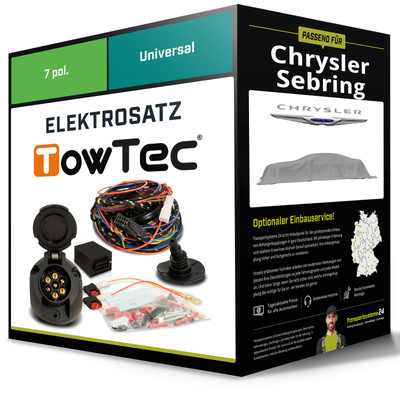 Elektrosatz 7-pol universell für CHRYSLER Sebring 01.2007-12.2010 NEU