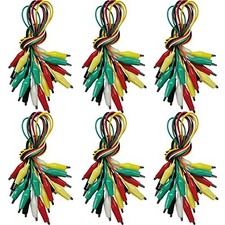 60PCS Premium Alligator Clips Electrical, Crocodile Test Leads with Test 60pcs