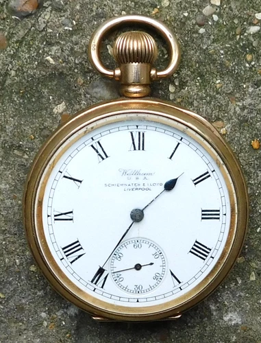 NO RESRV 1926 WALTHAM Gold Plated Filled Pocket Watch Vintage Antique Scrap