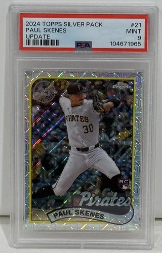 2024 Topps Silver Pack Update PSA 9 MINT PAUL SKENES #21 Pirates Rookie 🔥