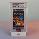 CHARIZARD POKEMON BASE FOIL PACK - 1ST ED. 1999 WOTC GERMAN PSA 9