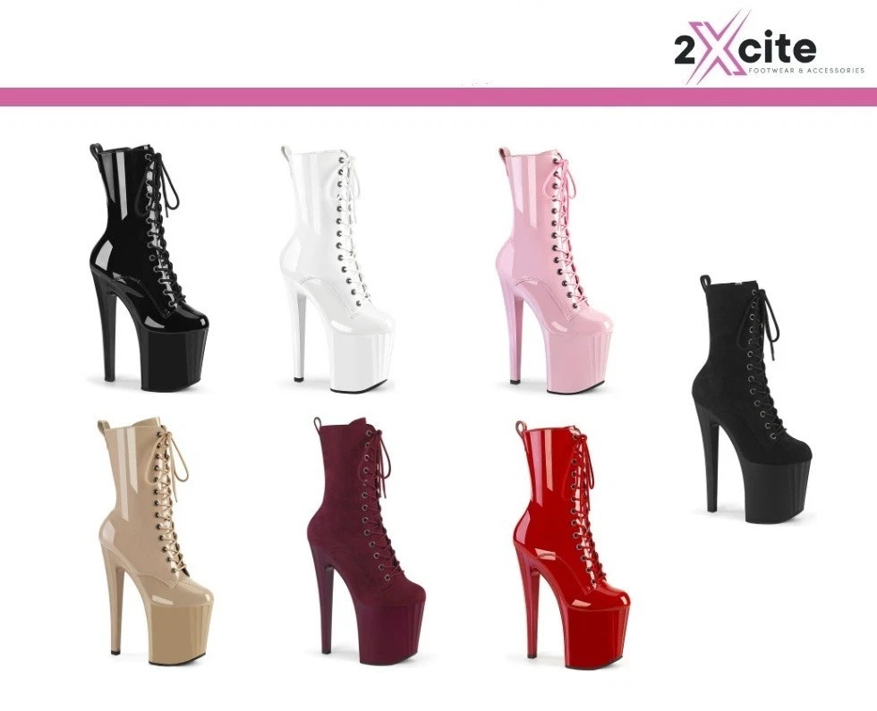 Stivali Donna Pleaser Oltre/1050Wr – Tacco 6, Polpaccio Stringato, Vernice Nera - Foto 4