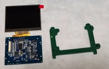 Sega Nomad LCD TFT Screen w/ Driver Board and Wiring Harness Kit with Bracket