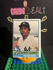 1976 Sandy Alomar Sr # 629 New York Yankees Topps Baseball Card
