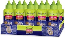 Pack Of 10 Pidilite Premium Fevicryl Fabric clear glue 80ml Fast drying