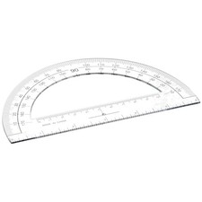 Accurate 6-Inch Protractor with Ruler and Clear Plastic Construction
