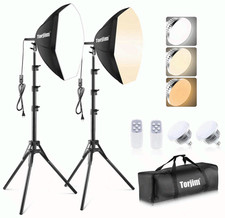 Torjim 20x20 Softbox Lighting Kit 85W LED Studio Lights Photo Video