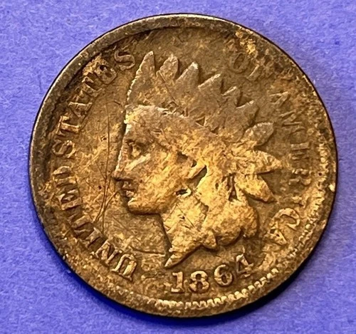Classic 1864-L Indian Head Cent Pointed Bust - All  Pointed Bust are "L"