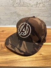 Marvel Avengers Brown Camouflage Camo Small Youth Sz Hat Cap - NEW