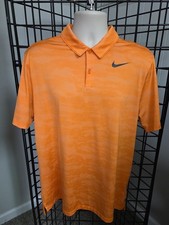 Nike Golf Polo Men's Size Large Orange Short Sleeve Shirt Dri-fit Standard Fit