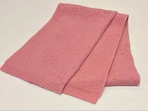 Gucci GG motif écharpe étole logo châle rectangulaire rose accessoires femmes