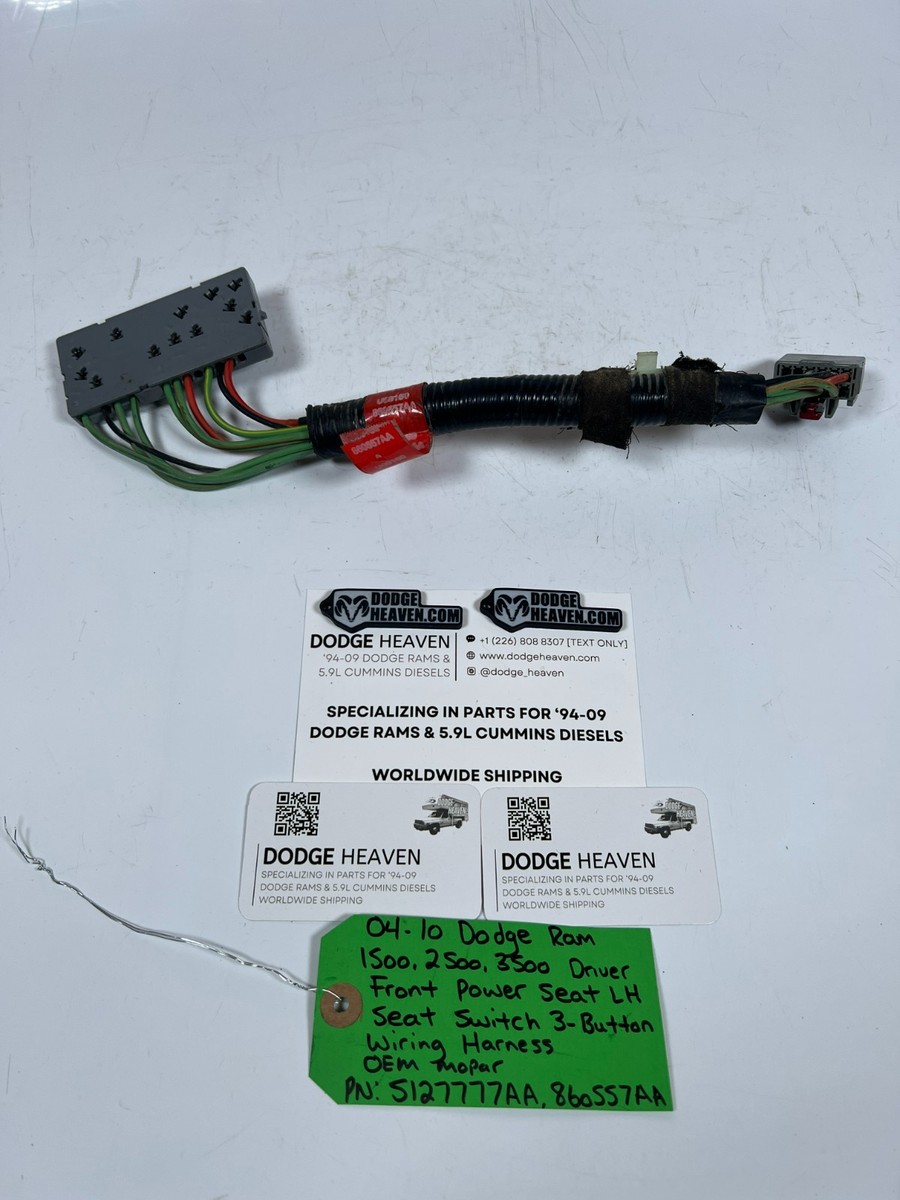 OEM 2004-2010 Dodge Ram 1500-3500 Driver Front Power Seat 3-Button