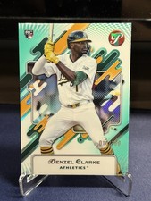 2025 Topps Pristine Baseball Denzel Clarke Aqua Refractor /199 Athletics