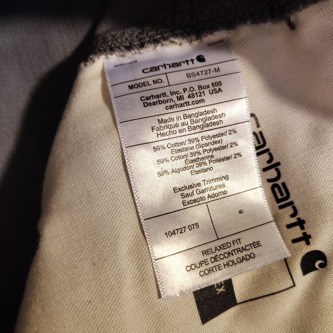 Carhartt Mens Rugged Flex Relaxed Ripstop Cargo Work Shorts 40 x 11" Inseam Gray thumbnail 10