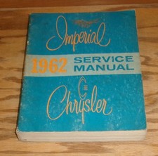 Original 1962 Chrysler Imperial Shop Service Manual 62