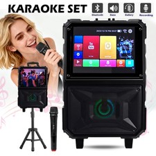 Karaoke Machine for Adults 8'' Portable Bluetooth Speaker w/ Wireless Microphone