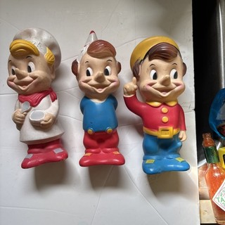 1960 70s Kellogg's Snap Crackle & Pop Vinyl Figures 8" Tall NICE!