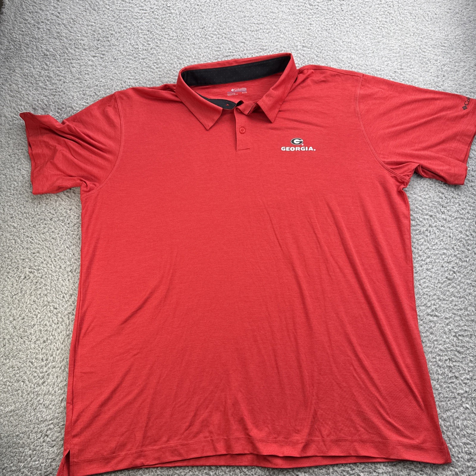 Georgia Bulldogs Polo Golf Shirt Mens XL Red Short Sleeve UGA Dawgs Columbia