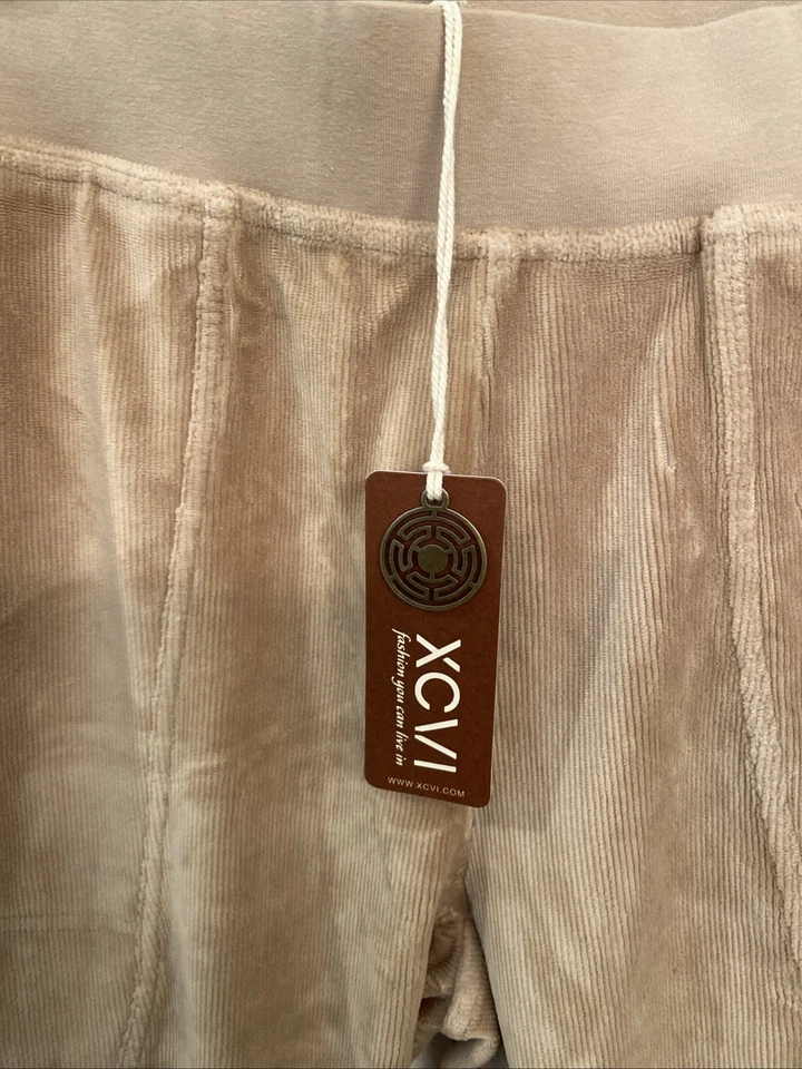 Pantalones ajustados de pana acanalados tostados medianos XCVI para mujer - suaves cómodos Foto 2 de 4