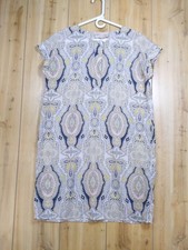 Philosophy Paisley Chiffon Dress Med Short Sleeve Colorful Boho Loose fit